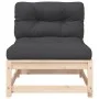 Garden sofa without armrests with cushions and footrest by , Modular outdoor sofas - Ref: Foro24-838133, Price: 101,79 €, Dis...