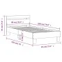Bett aus geräuchertem Eichenholzwerkstoff mit Kopfteil 90 x 190 cm von , Betten und Lattenroste - Ref: Foro24-838565, Preis: ...