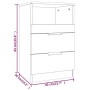 Nachttisch 2 Stück glänzend weißes Sperrholz von vidaXL, Nachttische - Ref: Foro24-811245, Preis: 96,82 €, Rabatt: %