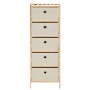 Storage shelf with 5 beige cedar wood fabric baskets by vidaXL, Lockers and storage cabinets - Ref: Foro24-246434, Price: 38,...