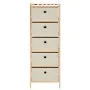 Storage shelf with 5 beige cedar wood fabric baskets by vidaXL, Lockers and storage cabinets - Ref: Foro24-246434, Price: 37,...