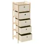 Storage shelf with 5 beige cedar wood fabric baskets by vidaXL, Lockers and storage cabinets - Ref: Foro24-246434, Price: 37,...