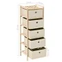 Storage shelf with 5 beige cedar wood fabric baskets by vidaXL, Lockers and storage cabinets - Ref: Foro24-246434, Price: 37,...