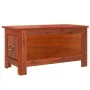 Baúl de almacenamiento con tapa madera maciza de acacia marrón de , Baúles de almacenamiento - Ref: Foro24-364915, Precio: 79...