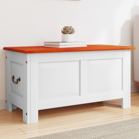 Storage chest with brown and white acacia wood lid by , Storage trunks - Ref: Foro24-364920, Price: 180,87 €, Discount: %