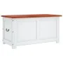 Storage chest with brown and white acacia wood lid by , Storage trunks - Ref: Foro24-364920, Price: 166,99 €, Discount: %