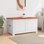 Storage chest with brown and white acacia wood lid by , Storage trunks - Ref: Foro24-364920, Price: 166,99 €, Discount: %