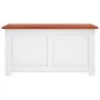 Storage chest with brown and white acacia wood lid by , Storage trunks - Ref: Foro24-364920, Price: 166,99 €, Discount: %
