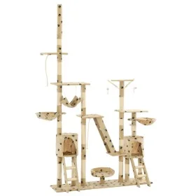 Cat scratching post with sisal post 230-250 cm beige prints by vidaXL, Cat furniture - Ref: Foro24-170620, Price: 166,33 €, D...