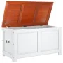 Storage chest with brown and white acacia wood lid by , Storage trunks - Ref: Foro24-364920, Price: 166,99 €, Discount: %