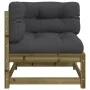 Garden corner sofa and cushions 2 pcs impregnated pine wood by , Modular outdoor sofas - Ref: Foro24-838076, Price: 164,29 €,...