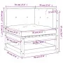 Garden corner sofa and cushions 2 pcs impregnated pine wood by , Modular outdoor sofas - Ref: Foro24-838076, Price: 164,29 €,...