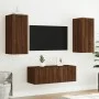 TV-Wandmöbel mit LED, 4-teilig, Eichenbraun, Holzwerkstoff von , TV-Möbel - Ref: Foro24-3216810, Preis: 157,28 €, Rabatt: %