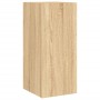 TV-Wandmöbel mit LED, 4-teilig, Holzwerkstoff, Sonoma-Eiche von , TV-Möbel - Ref: Foro24-3216806, Preis: 154,32 €, Rabatt: %