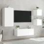 Wand-TV-Schränke mit LED, 5 Stück, weißes Holzwerkstoff von , TV-Möbel - Ref: Foro24-3216825, Preis: 185,61 €, Rabatt: %
