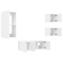 Muebles de TV de pared con LED 5 pzas madera ingeniería blanco de , Muebles TV - Ref: Foro24-3216825, Precio: 187,84 €, Descu...