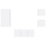 Muebles de TV de pared con LED 5 pzas madera ingeniería blanco de , Muebles TV - Ref: Foro24-3216825, Precio: 187,84 €, Descu...