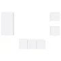 Wall TV cabinets with LED 5 pieces white engineered wood by , TV Furniture - Ref: Foro24-3216825, Price: 185,61 €, Discount: %