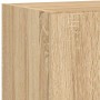 Muebles TV pared con LED 5 pzas madera ingeniería roble Sonoma de , Muebles TV - Ref: Foro24-3216827, Precio: 178,92 €
