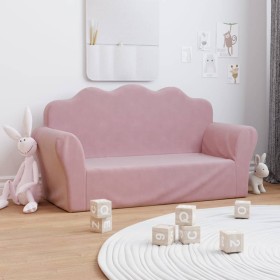 Pink soft plush 2-seater children's sofa by , Baby and Toddler Furniture - Ref: Foro24-357051, Price: 54,46 €, Discount: %