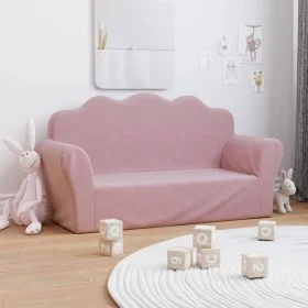 Pink soft plush 2-seater children's sofa by , Baby and Toddler Furniture - Ref: Foro24-357051, Price: 55,33 €, Discount: %