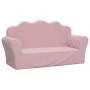 Sofá para niños de 2 plazas felpa suave rosa de , Mobiliario para bebés y niños pequeños - Ref: Foro24-357051, Precio: 55,32 ...