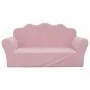 Sofá para niños de 2 plazas felpa suave rosa de , Mobiliario para bebés y niños pequeños - Ref: Foro24-357051, Precio: 55,32 ...