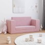 Rosafarbenes 2-Sitzer-Kinderschlafsofa aus weichem Plüsch von , Baby- und Kleinkindmöbel - Ref: Foro24-357039, Preis: 73,28 €...