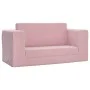 Rosafarbenes 2-Sitzer-Kinderschlafsofa aus weichem Plüsch von , Baby- und Kleinkindmöbel - Ref: Foro24-357039, Preis: 65,59 €...