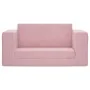 Rosafarbenes 2-Sitzer-Kinderschlafsofa aus weichem Plüsch von , Baby- und Kleinkindmöbel - Ref: Foro24-357039, Preis: 65,59 €...