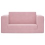 Sofá cama para niños de 2 plazas felpa suave rosa de , Mobiliario para bebés y niños pequeños - Ref: Foro24-357039, Precio: 5...