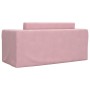 Rosafarbenes 2-Sitzer-Kinderschlafsofa aus weichem Plüsch von , Baby- und Kleinkindmöbel - Ref: Foro24-357039, Preis: 73,28 €...