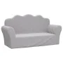 2-Sitzer-Kindersofa hellgrauer weicher Plüsch von , Baby- und Kleinkindmöbel - Ref: Foro24-357047, Preis: 53,71 €, Rabatt: %
