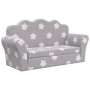 Hellgraues 2-Sitzer-Kindersofa aus weichem Plüsch mit Sternen von , Baby- und Kleinkindmöbel - Ref: Foro24-357058, Preis: 67,...