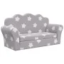 Light gray soft plush 2-seater children's sofa with stars by , Baby and Toddler Furniture - Ref: Foro24-357058, Price: 67,37 ...