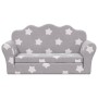 Light gray soft plush 2-seater children's sofa with stars by , Baby and Toddler Furniture - Ref: Foro24-357058, Price: 67,02 ...