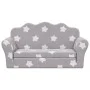 Light gray soft plush 2-seater children's sofa with stars by , Baby and Toddler Furniture - Ref: Foro24-357058, Price: 67,37 ...
