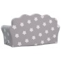 Light gray soft plush 2-seater children's sofa with stars by , Baby and Toddler Furniture - Ref: Foro24-357058, Price: 67,02 ...