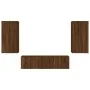 Muebles TV pared con LED 4 pzas madera ingeniería marrón roble de , Muebles TV - Ref: Foro24-3216852, Precio: 192,89 €, Descu...