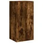 TV wall furniture with LED 4 pieces engineered wood smoked oak by , TV Furniture - Ref: Foro24-3216850, Price: 192,22 €, Disc...