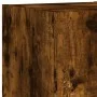 TV wall furniture with LED 4 pieces engineered wood smoked oak by , TV Furniture - Ref: Foro24-3216850, Price: 192,22 €, Disc...
