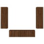 TV-Wandmöbel mit LED, 6-teilig, Eichenbraun, Holzwerkstoff von , TV-Möbel - Ref: Foro24-3216838, Preis: 229,39 €, Rabatt: %