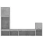 TV-Wandmöbel mit LED, 4-teilig, Betongrau, Holzwerkstoff von , TV-Möbel - Ref: Foro24-3216664, Preis: 157,43 €, Rabatt: %