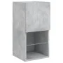TV-Wandmöbel mit LED, 4-teilig, Betongrau, Holzwerkstoff von , TV-Möbel - Ref: Foro24-3216664, Preis: 157,43 €, Rabatt: %