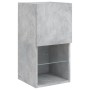 TV-Wandmöbel mit LED, 4-teilig, Betongrau, Holzwerkstoff von , TV-Möbel - Ref: Foro24-3216664, Preis: 159,37 €, Rabatt: %