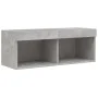 TV-Wandmöbel mit LED, 4-teilig, Betongrau, Holzwerkstoff von , TV-Möbel - Ref: Foro24-3216664, Preis: 157,43 €, Rabatt: %