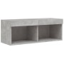 TV-Wandmöbel mit LED, 4-teilig, Betongrau, Holzwerkstoff von , TV-Möbel - Ref: Foro24-3216664, Preis: 159,37 €, Rabatt: %