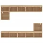 TV-Wandmöbel mit LED, 8-teilig, Holzwerkstoff, Sonoma-Eiche von , TV-Möbel - Ref: Foro24-3216670, Preis: 210,67 €, Rabatt: %