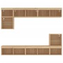 TV-Wandmöbel mit LED, 8-teilig, Holzwerkstoff, Sonoma-Eiche von , TV-Möbel - Ref: Foro24-3216670, Preis: 214,39 €, Rabatt: %