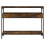 Console table shelf engineered wood smoke oak 100x29x75 cm by , Side tables - Ref: Foro24-837719, Price: 58,90 €, Discount: %